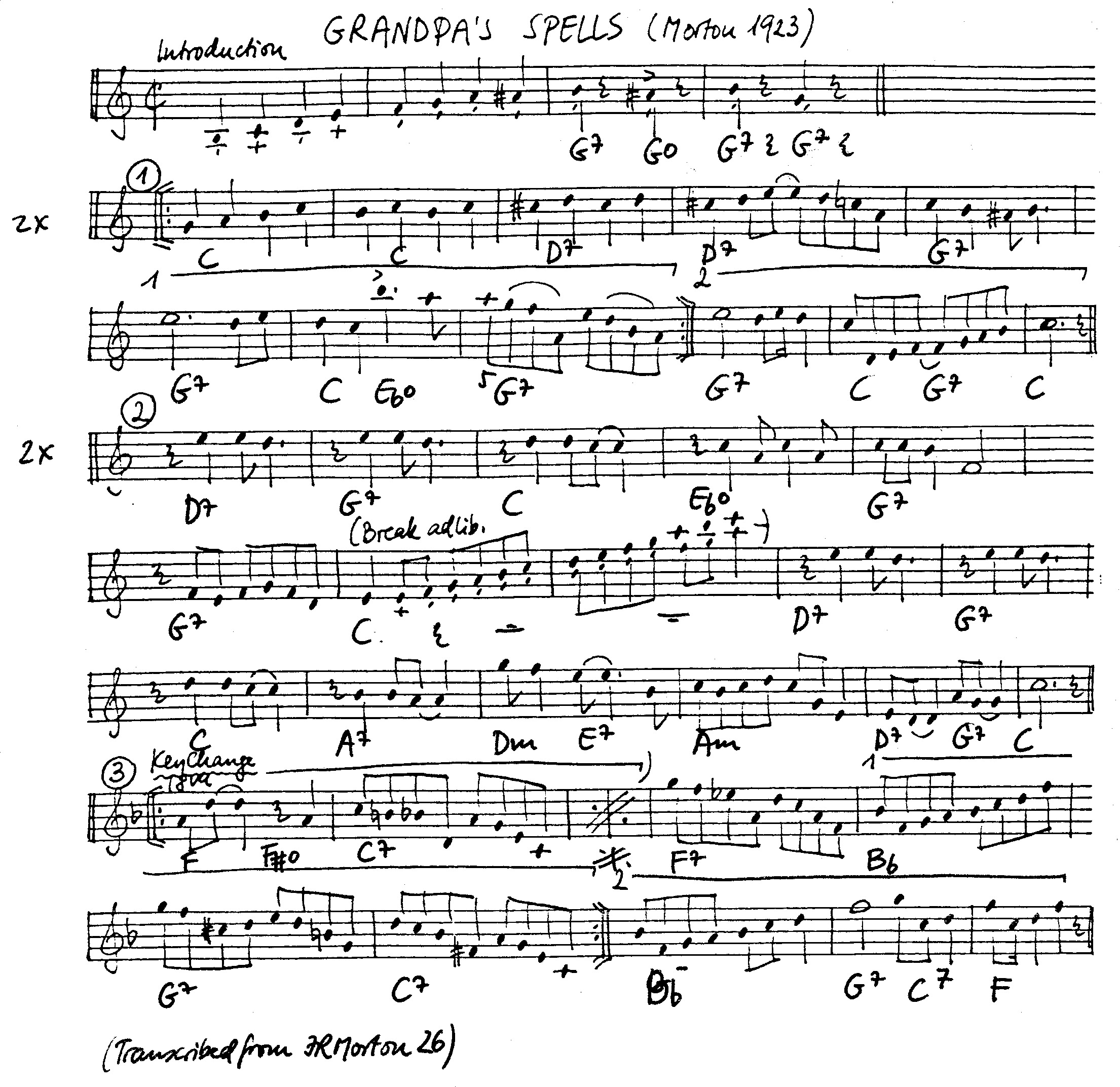 grandpa's spells leadsheet – book us for your next 20s or gatsby event